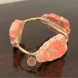 Bourbon and Bowties Bracelet  - large coral color stones
